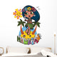 Hawaiian Aloha girl enjoy tropical party dancing Wall Decal