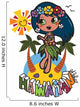 Hawaiian Aloha girl enjoy tropical party dancing Wall Decal