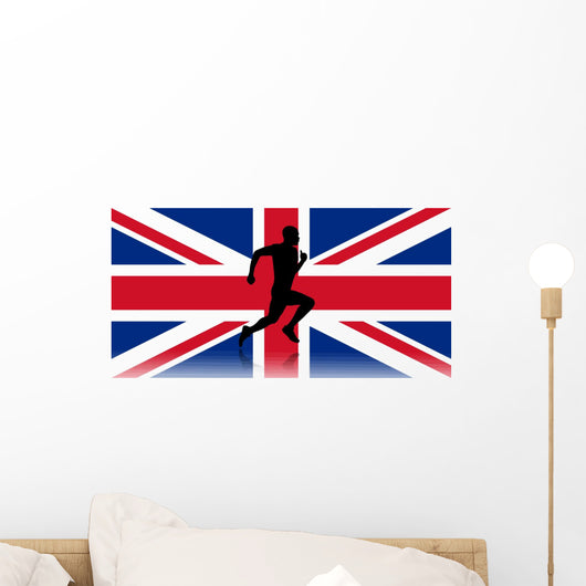 2012 London Olympics Runner Wall Mural