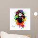 Black Cartoon Monster Abstract Wall Decal