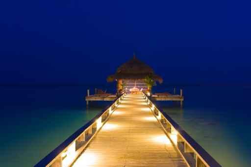 Water Cafe Night Wall Decal