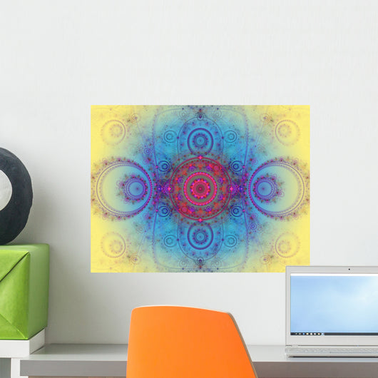 the abstract color fractal image. texture. background. Wall Mural