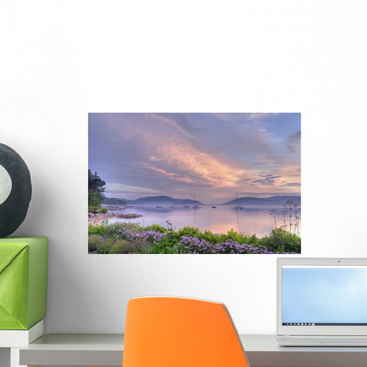 Dawn on Somes Sound, Southwest Harbor, ME on Mt. Desert Island Wall Mural