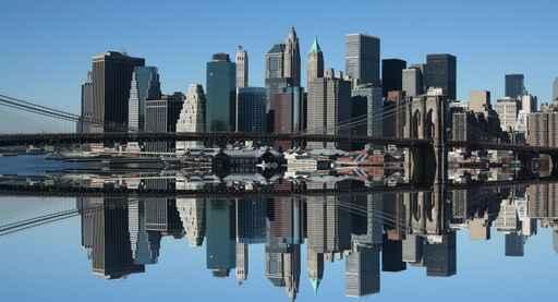 Lower Manhattan and Reflection Wall Decal Design 2