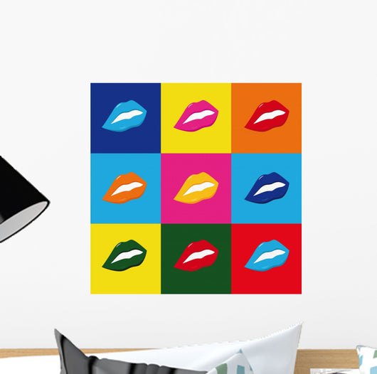 pop art lips Wall Mural