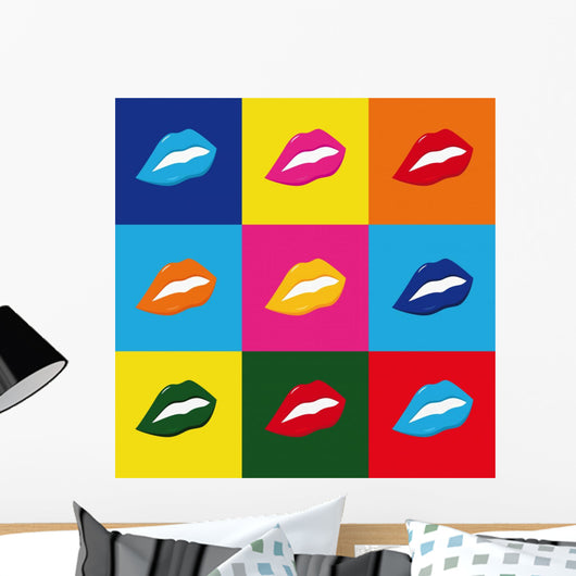 pop art lips Wall Mural