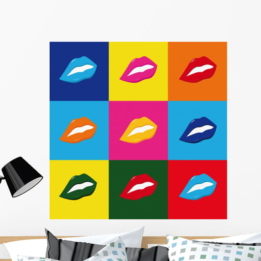 pop art lips Wall Mural