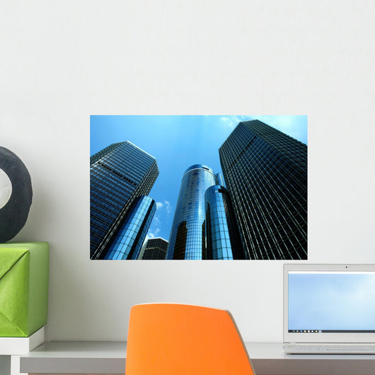 Detroit Skyscrapers Wall Mural