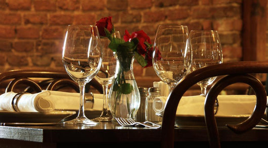 Laying with Wine-glasses Wall Decal