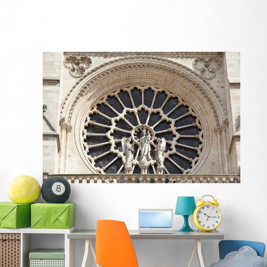 Notre Dame of Paris Virgin and Kid Wall Mural