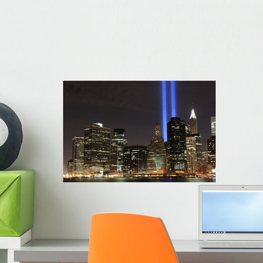 Lowers Manhattan Skyline and the Towers Of Lights Wall Mural