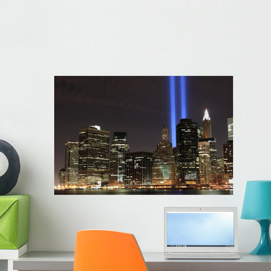 Lowers Manhattan Skyline and the Towers Of Lights Wall Mural