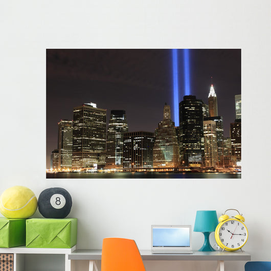 Lowers Manhattan Skyline and the Towers Of Lights Wall Mural