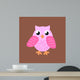 Pink Owl Wall Mural