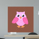 Pink Owl Wall Mural