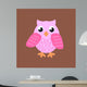 Pink Owl Wall Mural