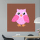 Pink Owl Wall Mural