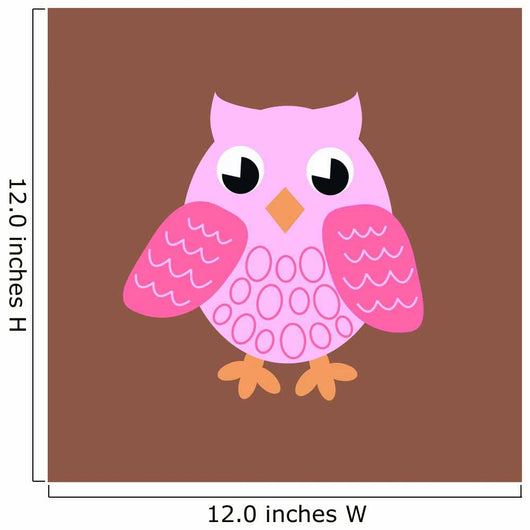 Pink Owl Wall Mural