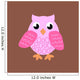 Pink Owl Wall Mural