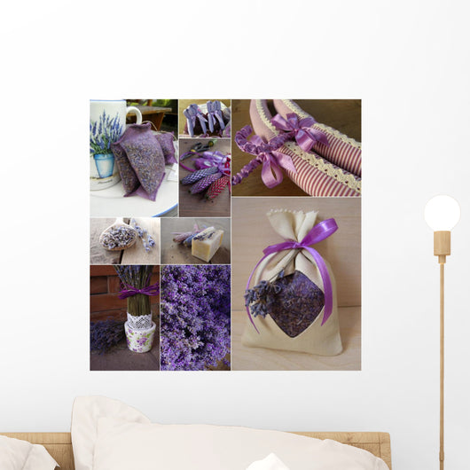 Lavender collage Wall Mural