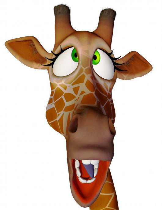 Giraffe Crazy up Wall Decal