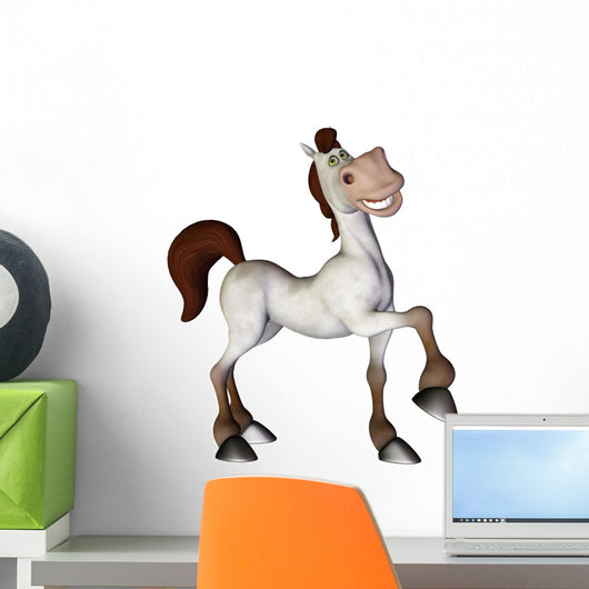 Horse Cartoon Happy Walking