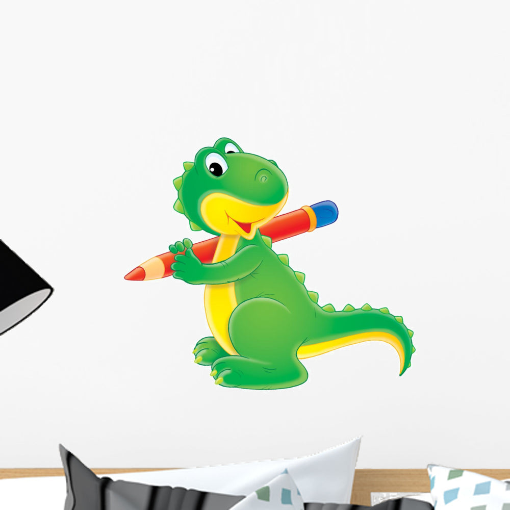 Green Dinosaur Wall Decal Wallmonkeys