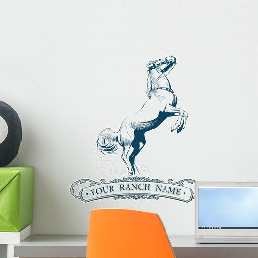 horse label vintage Wall Decal