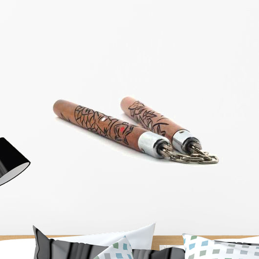 Dragon Nunchaku Wall Decal