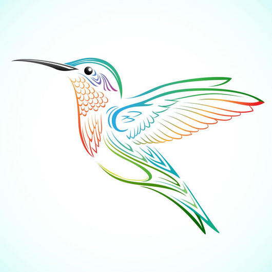 Colorful Hummingbird Wall Mural