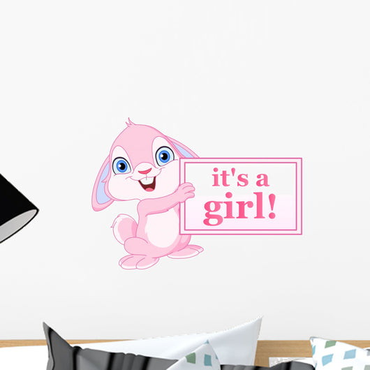 Baby Bunny Girl Wall Decal