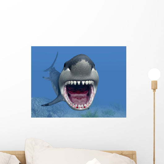 Shark Attack Wall Mural