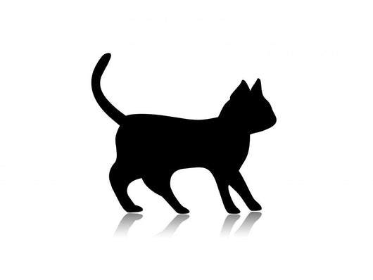Black Kitten Silhouette Wall Decal