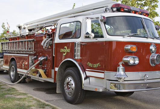 Big Red Firetruck Wall Mural