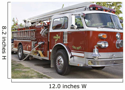 Big Red Firetruck Wall Mural