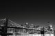 Brooklyn Bridge and Manhattan Skyline At Night, New York City Wall Mural