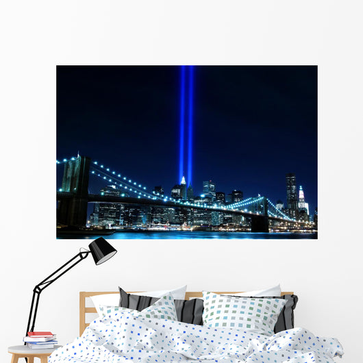 Brooklyn Brigde and the Towers of Lights Wall Mural