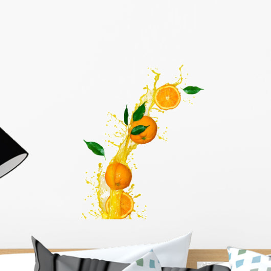 Orange Juice White Wall Decal