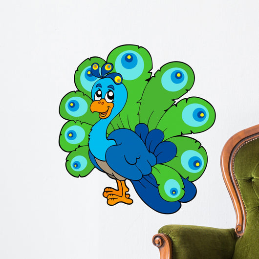 Cartoon peacock Wall Decal