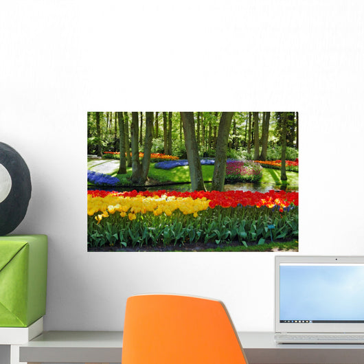 Beautiful Sunny Morning Keukenhof Wall Mural