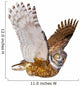 Owl Casual Flying Wall Decal