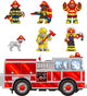 Pixel Fire Fighters Wall Decal