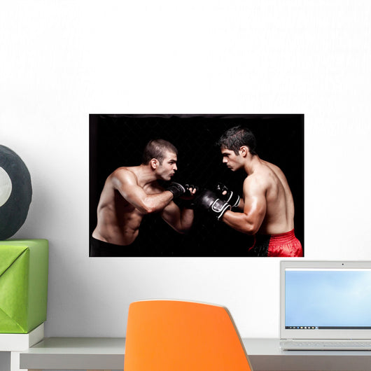 Mixed martial artists before a fight Wall Mural