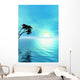 Ocean and Palm Tree Wall Mural