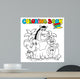 Coloring Book with Cute Wall Mural