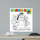 Coloring Book with Cute Wall Mural