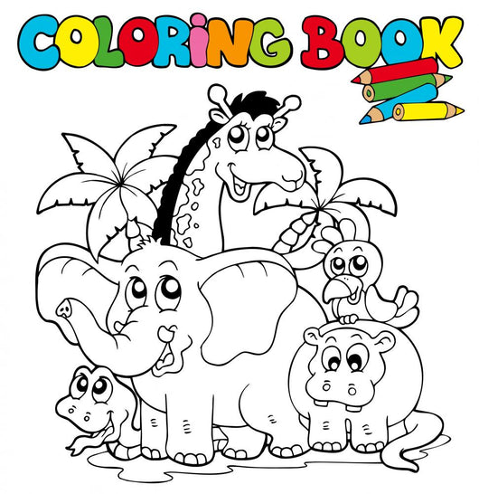 Coloring Book with Cute Wall Mural