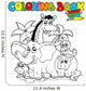 Coloring Book with Cute Wall Mural