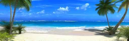 Tropical Beach Wall Decal Design 1