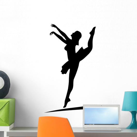 Dancing Girl Silhouette Wall Decal